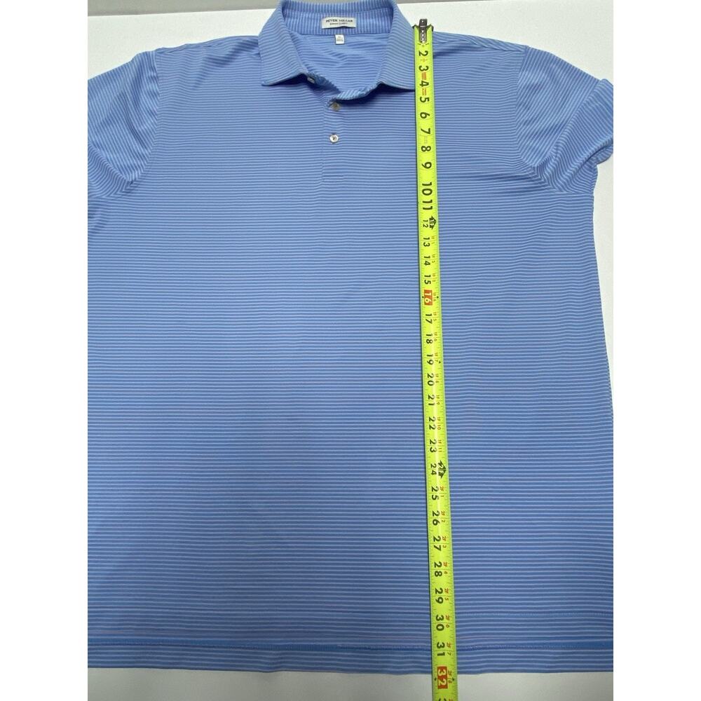 EUC Peter Millar Blue and Pink Striped Polo Shirt - Picture 4 of 6
